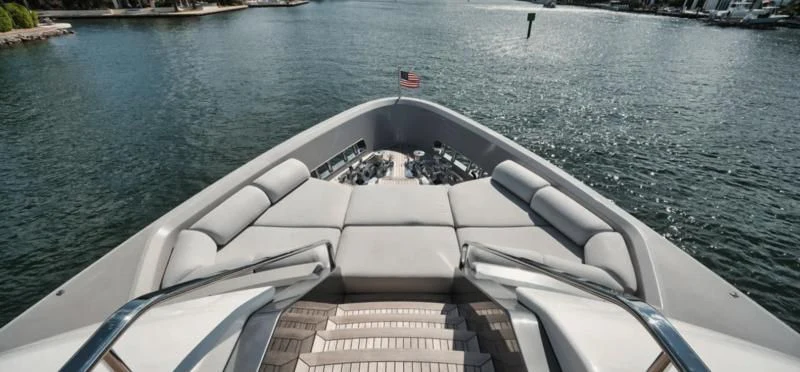 a boat on the water aboard DON'T TELL MOM Yacht for Sale