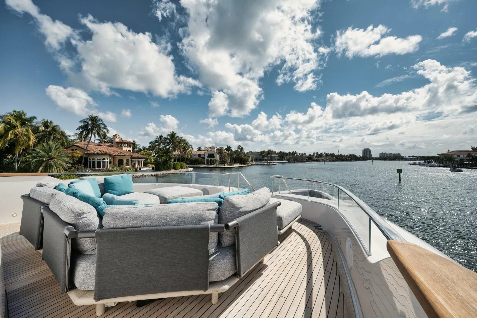 a boat on the water aboard DON'T TELL MOM Yacht for Sale