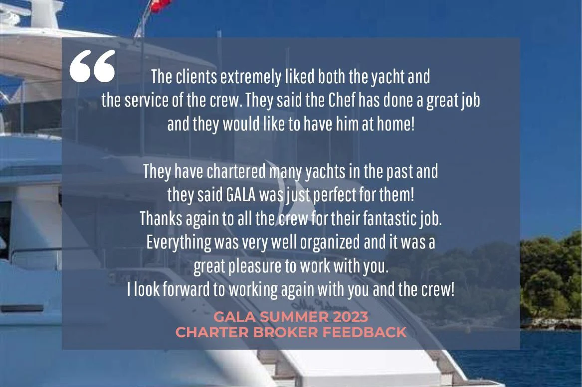 a screenshot of a ship aboard GALA Yacht for Sale
