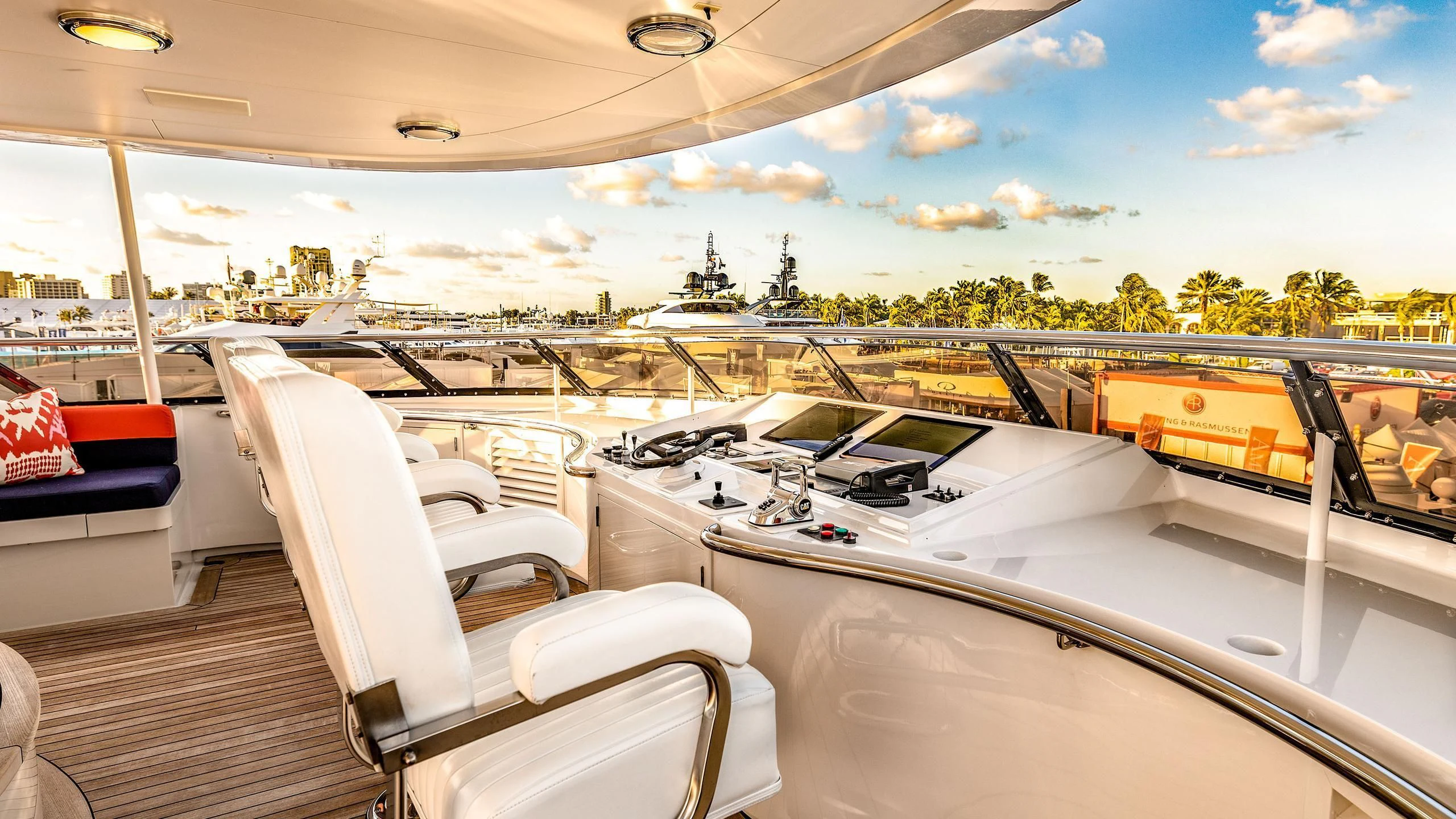 a boat on the water aboard NEVER ENOUGH Yacht for Charter