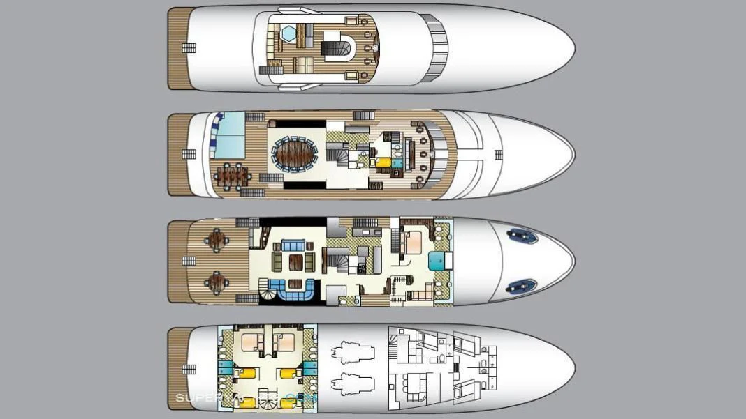 diagram, engineering drawing aboard NEVER ENOUGH Yacht for Charter