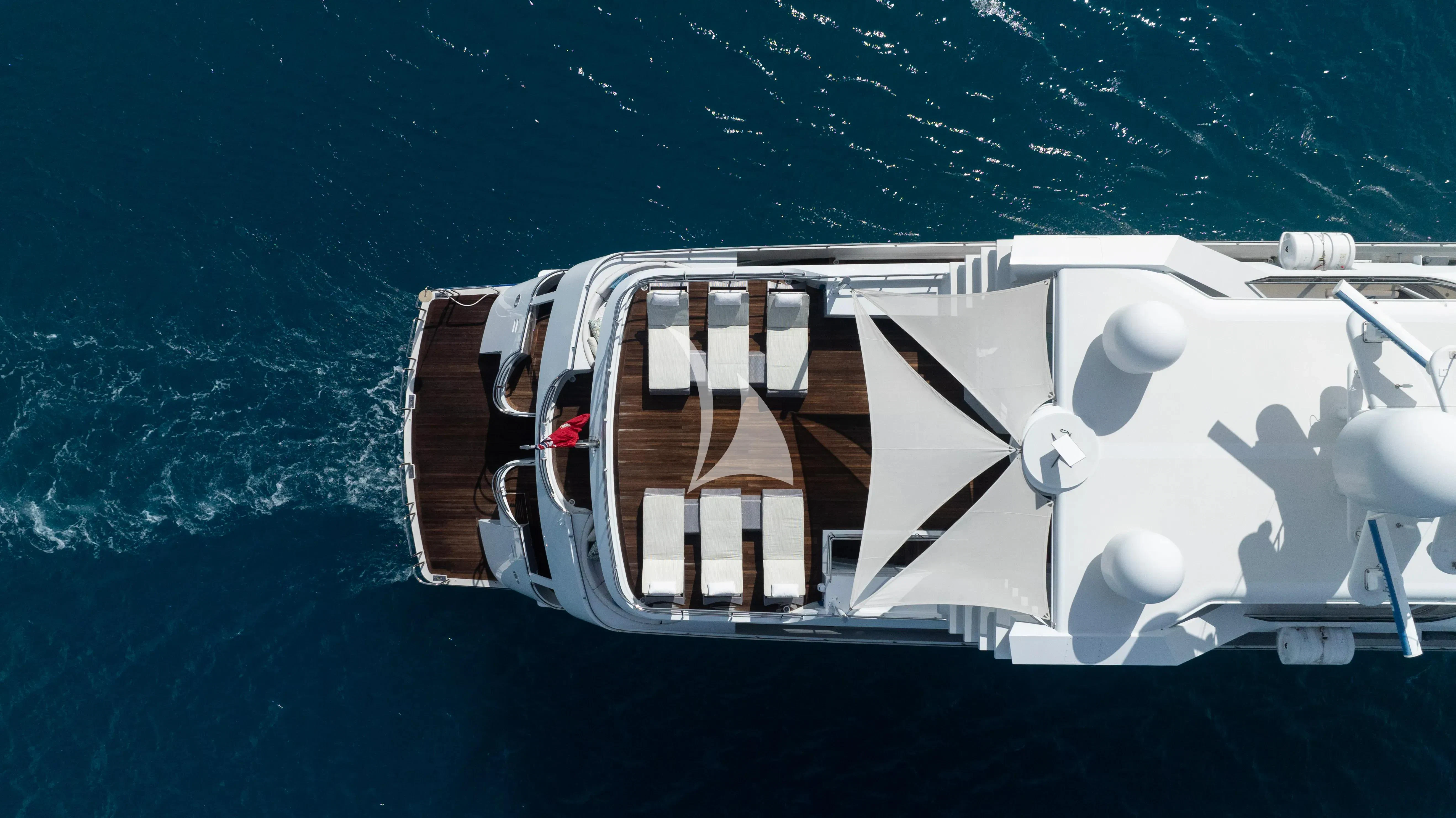 a space shuttle flying over the earth aboard NEVER ENOUGH Yacht for Charter