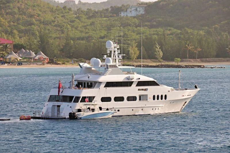 a boat on the water aboard NEVER ENOUGH Yacht for Charter
