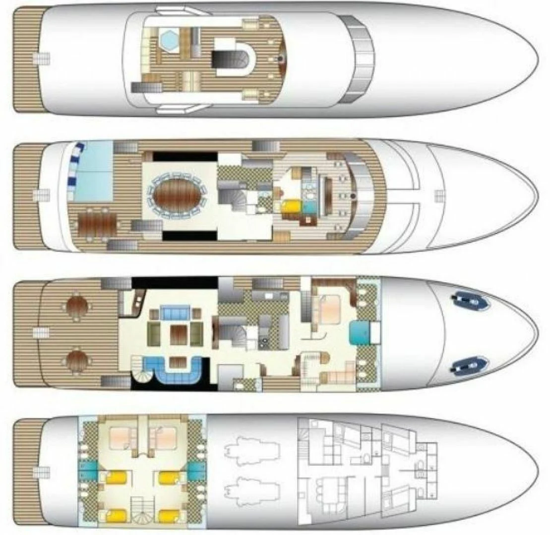 diagram, engineering drawing aboard NEVER ENOUGH Yacht for Charter