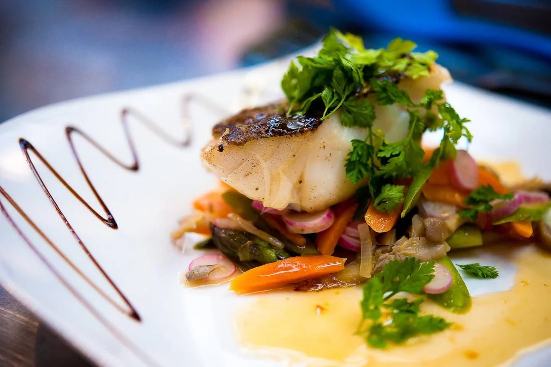 a plate of food aboard NEVER ENOUGH Yacht for Charter