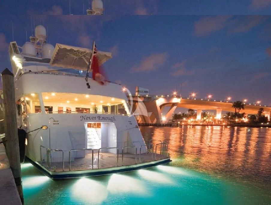 a boat on the water aboard NEVER ENOUGH Yacht for Charter