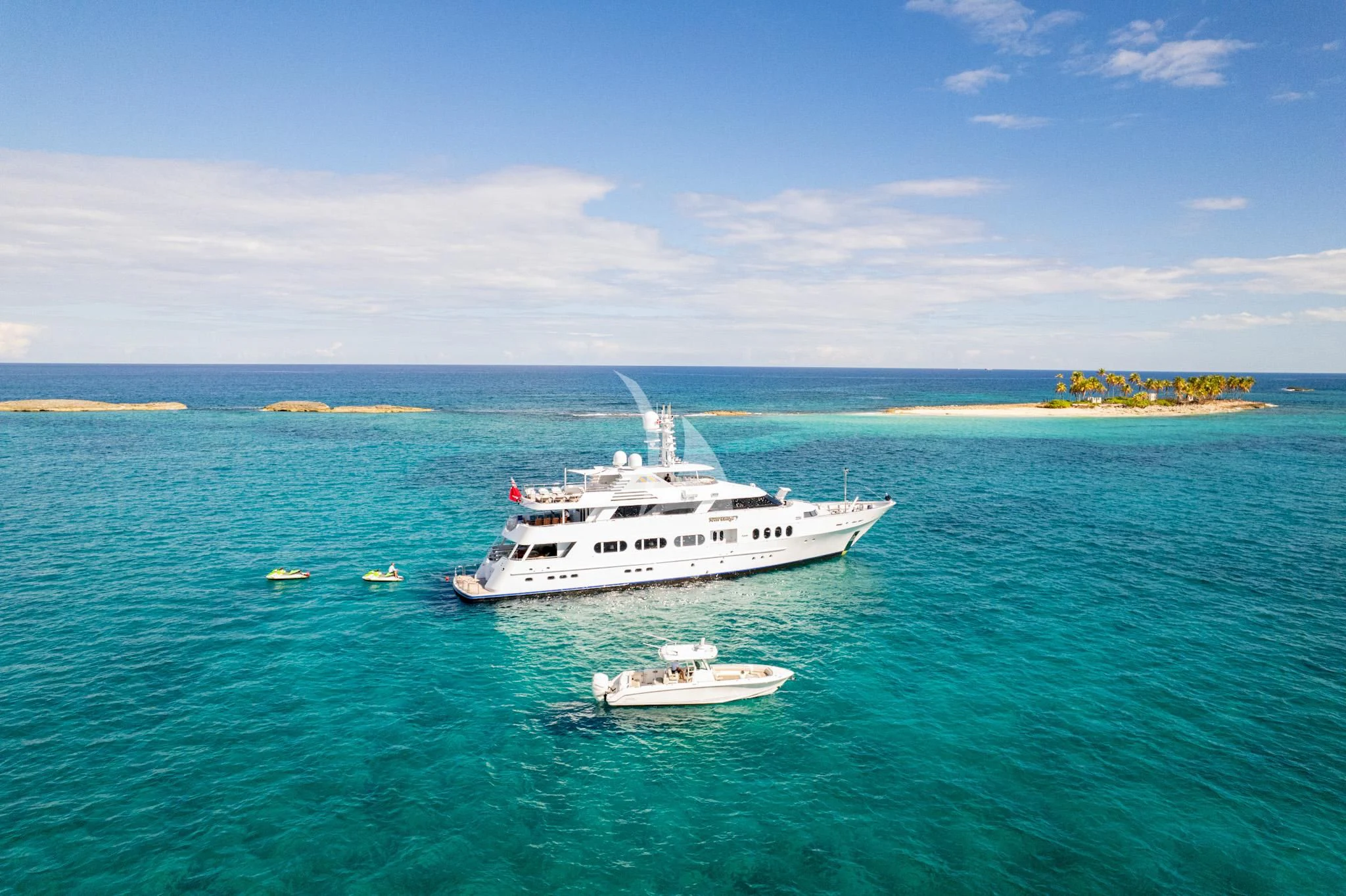 a boat in the water aboard NEVER ENOUGH Yacht for Charter