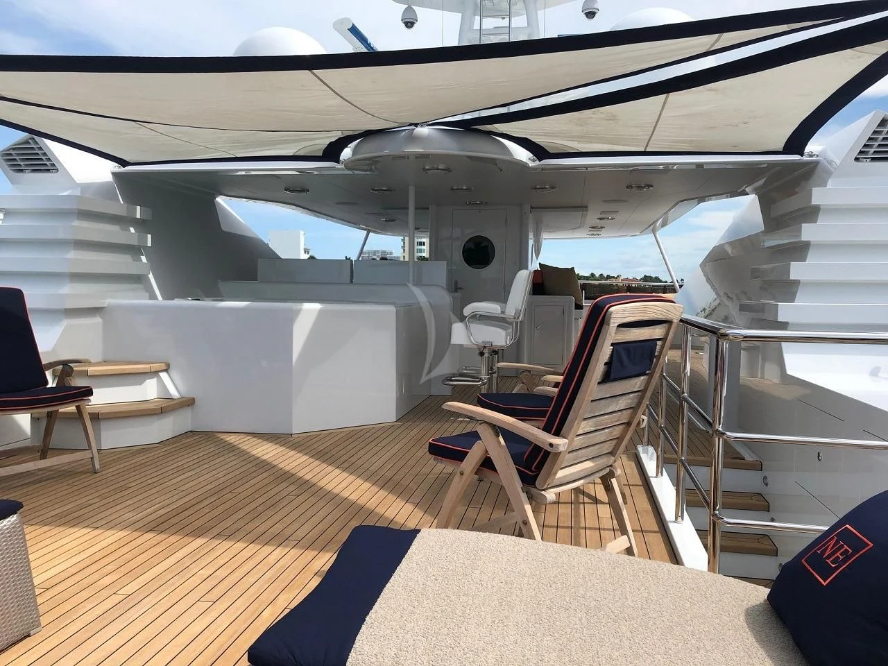 inside of an airplane aboard NEVER ENOUGH Yacht for Charter