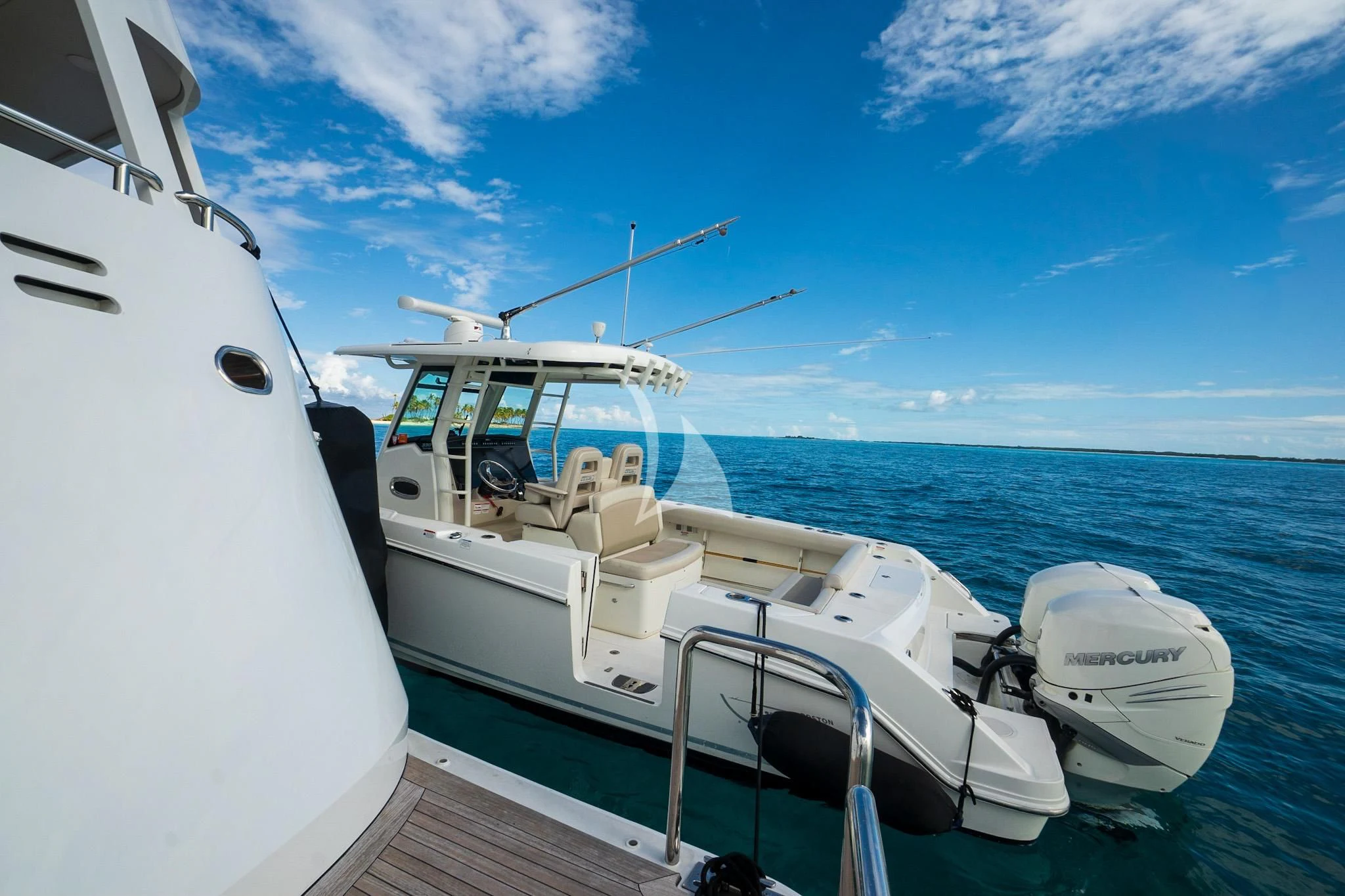 a boat on the water aboard NEVER ENOUGH Yacht for Charter