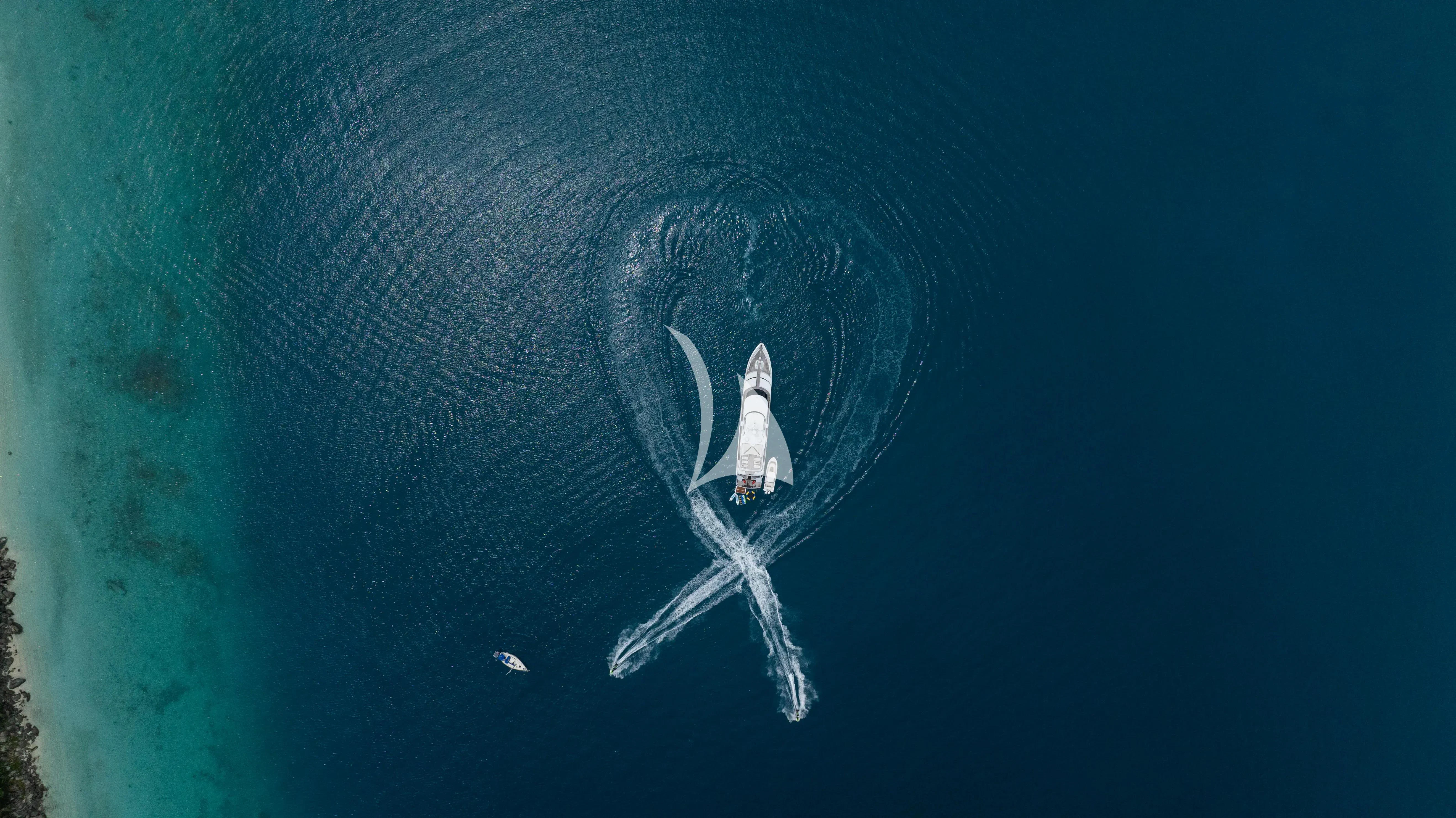 a person swimming in water aboard NEVER ENOUGH Yacht for Charter