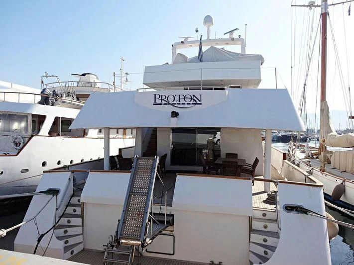 a boat docked at a pier aboard LUIS LIMA Yacht for Sale