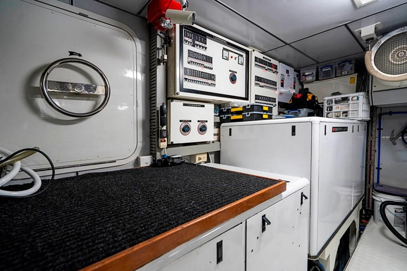 a large machine in a room aboard GRAND LEGACY Yacht for Sale