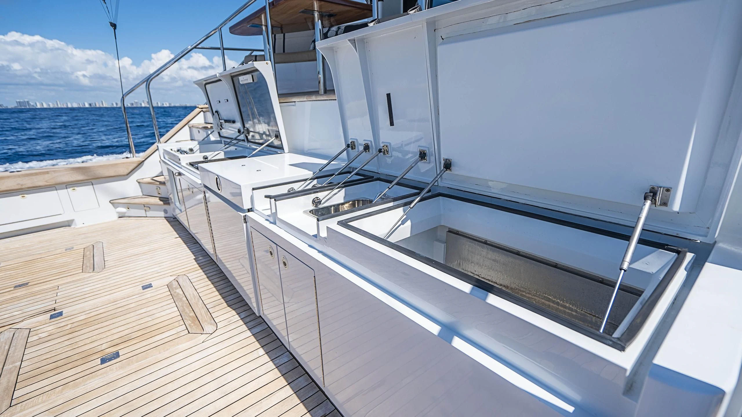 a boat on the water aboard GRAND LEGACY Yacht for Sale