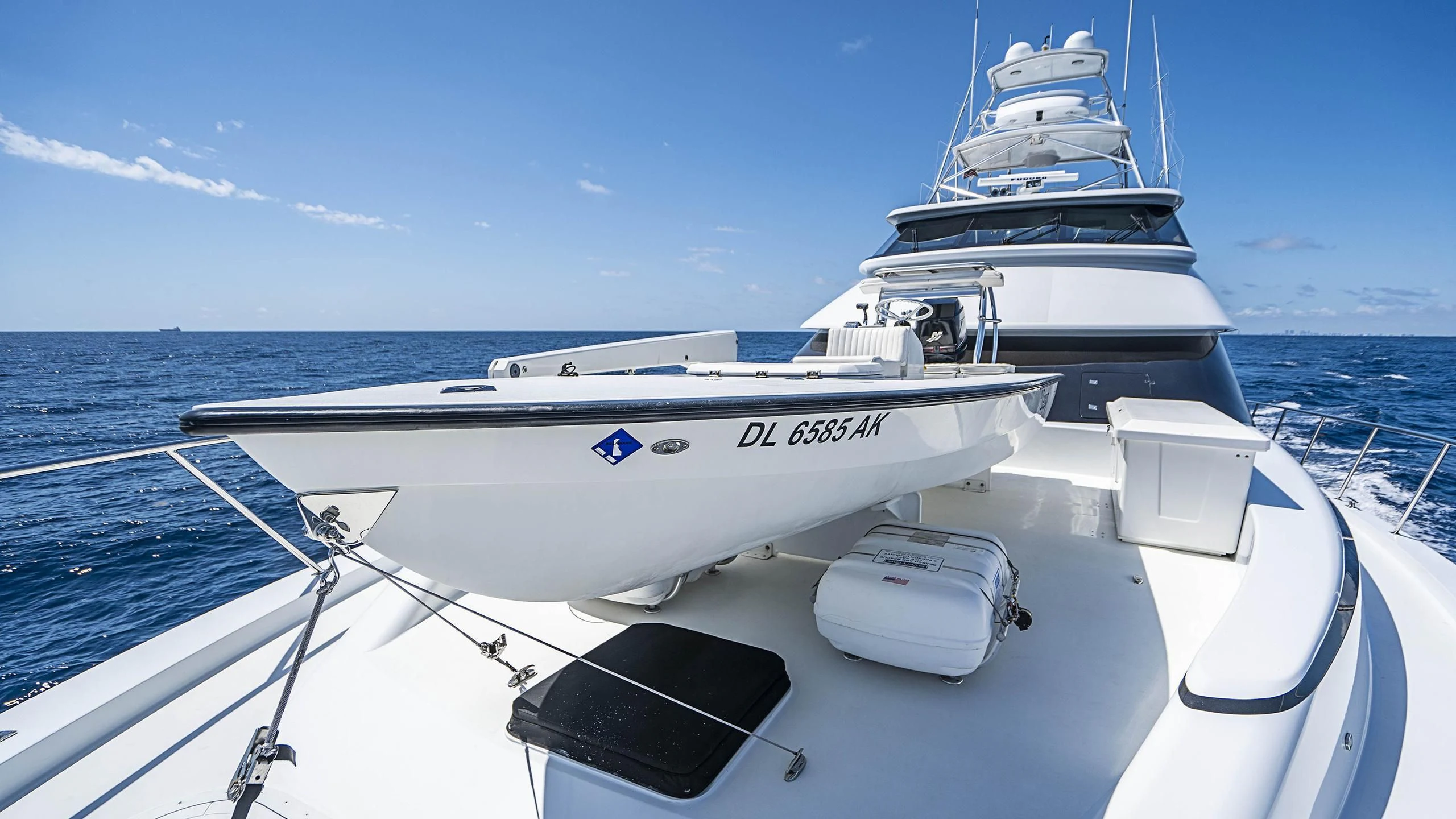 a boat on the water aboard GRAND LEGACY Yacht for Sale