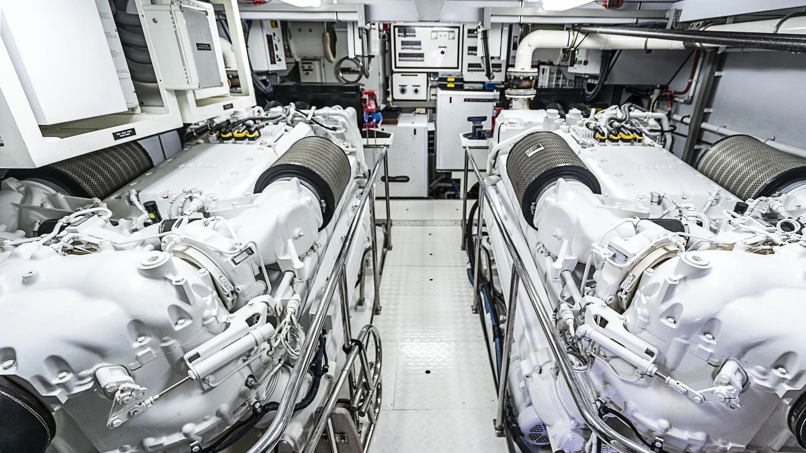 a large room with machinery aboard GRAND LEGACY Yacht for Sale