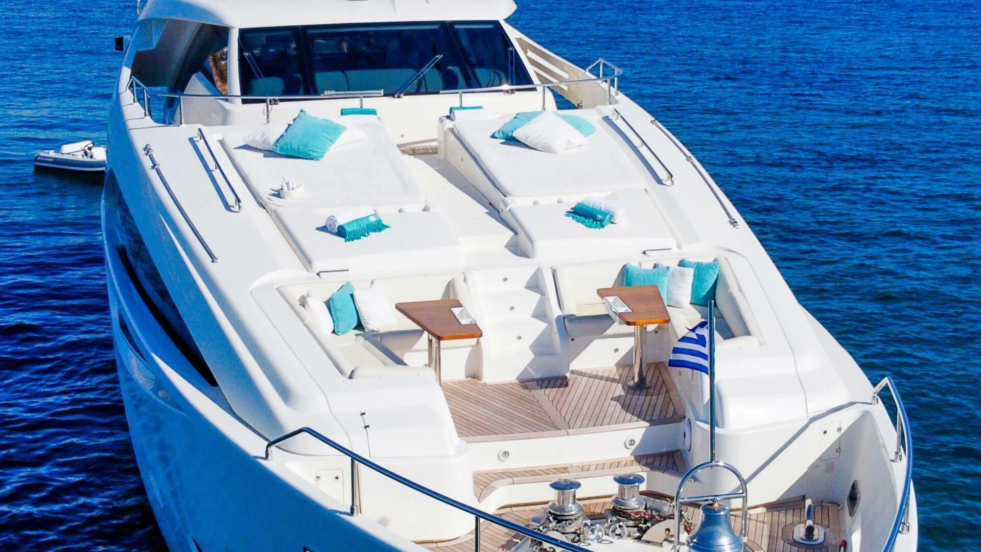 a boat on the water aboard INFINITAS Yacht for Charter