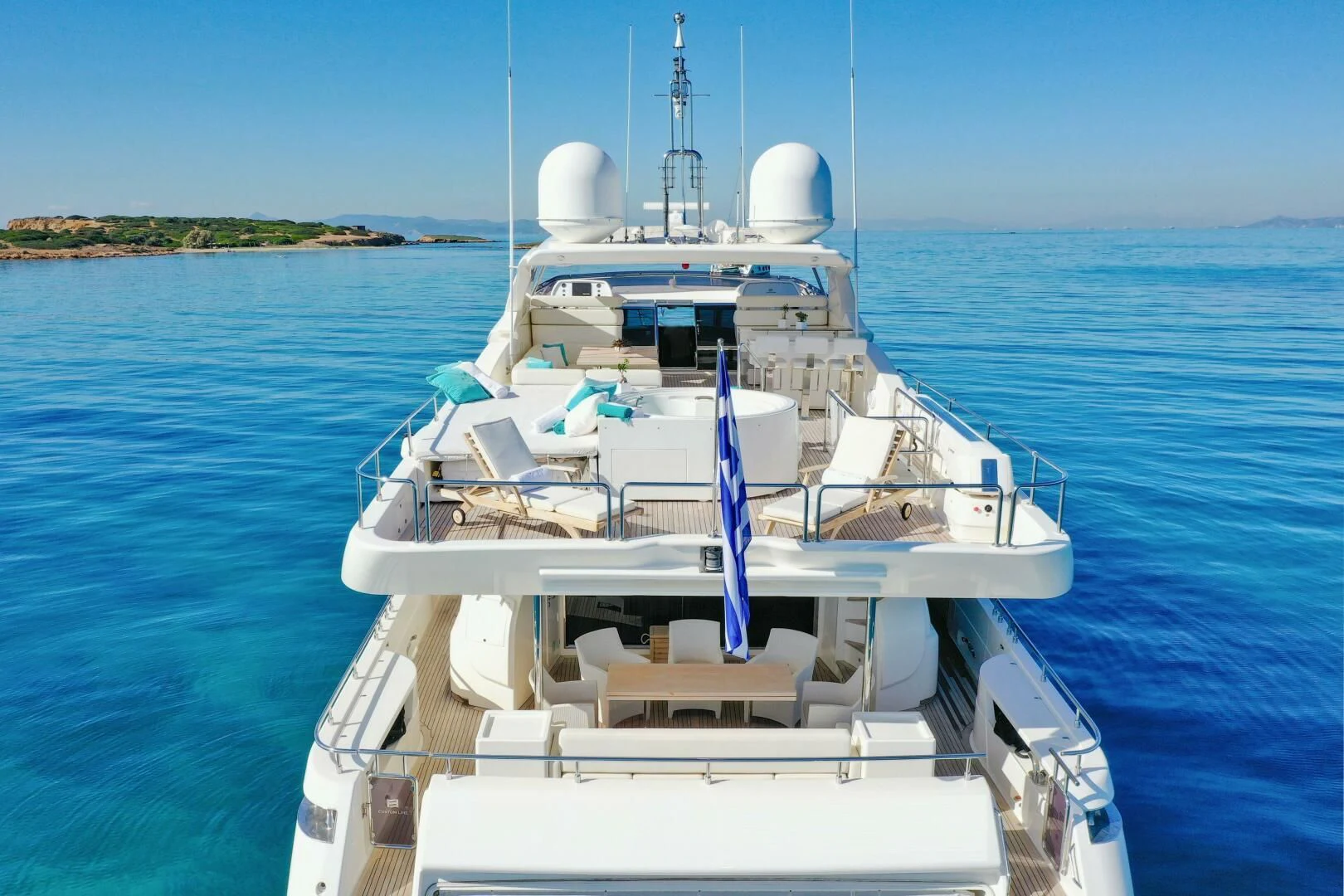 a boat in the water aboard INFINITAS Yacht for Charter