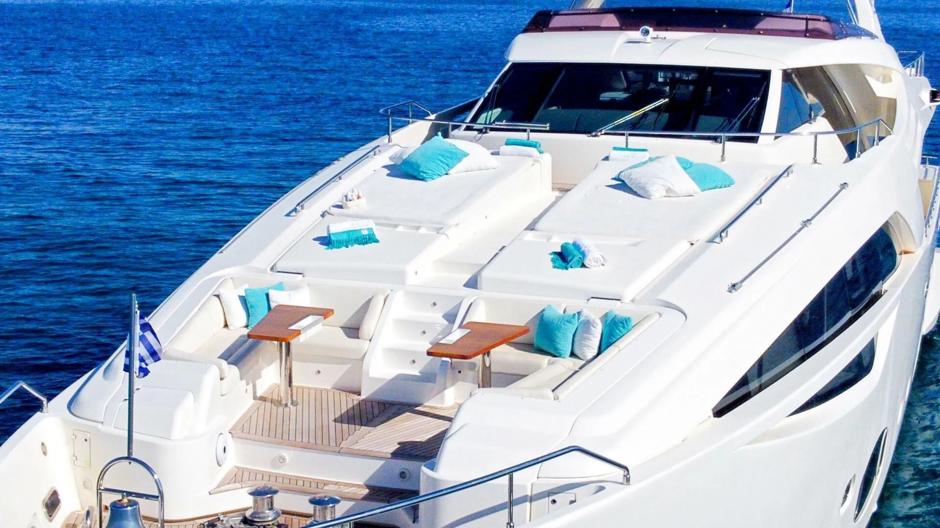 a boat on the water aboard INFINITAS Yacht for Charter