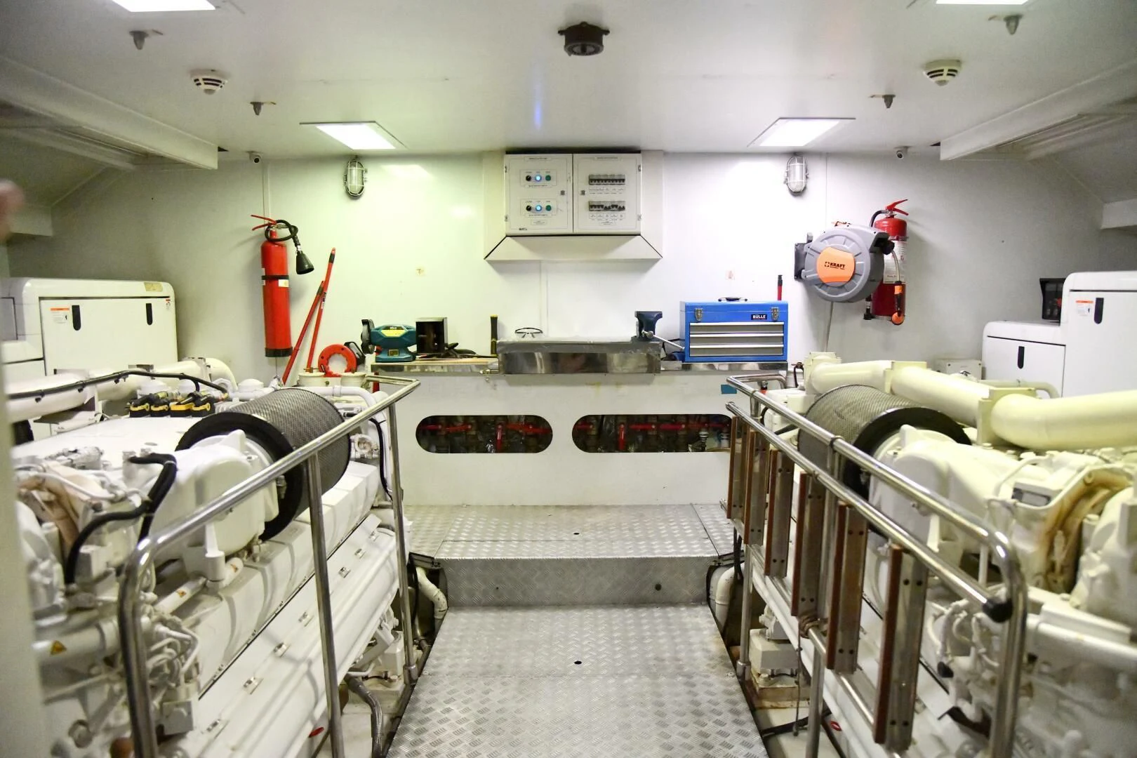a room with several equipment aboard INFINITAS Yacht for Charter