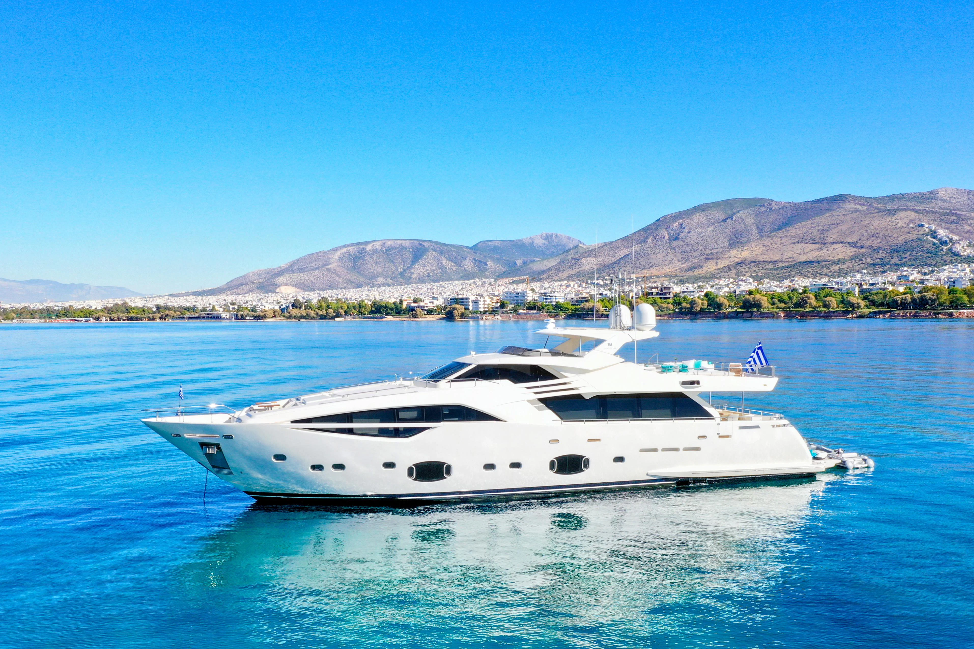 a boat on the water aboard INFINITAS Yacht for Charter