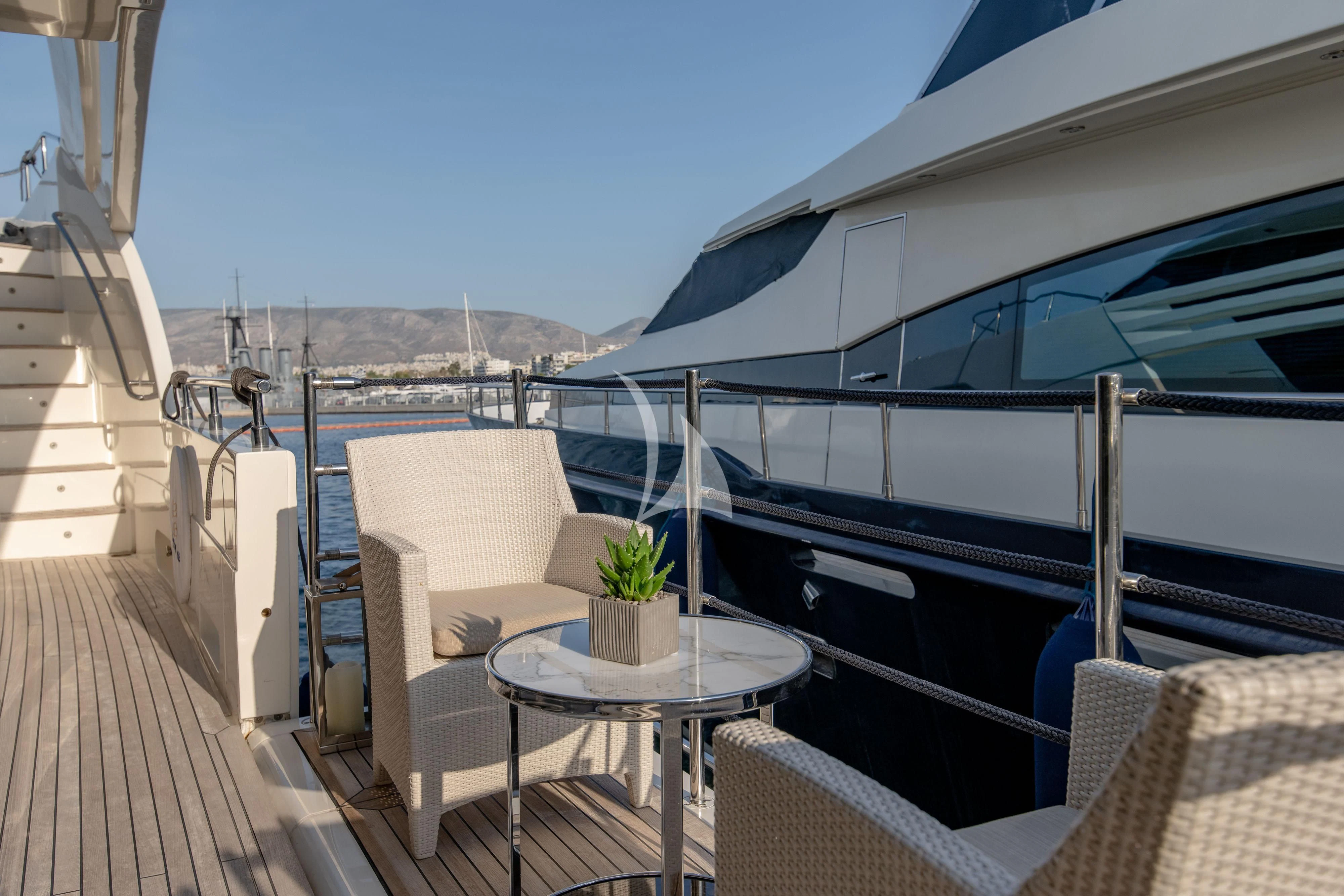 a boat on the water aboard INFINITAS Yacht for Charter