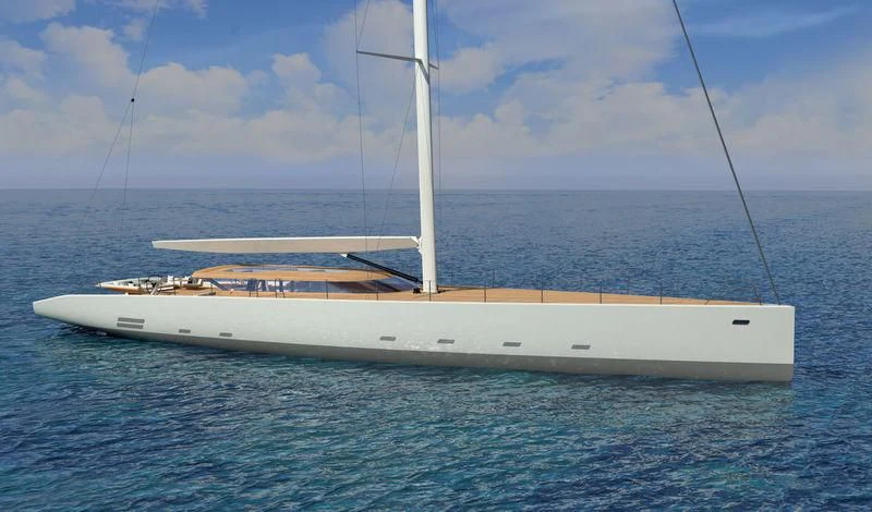a white boat on the water aboard KAURIS IV Yacht for Sale