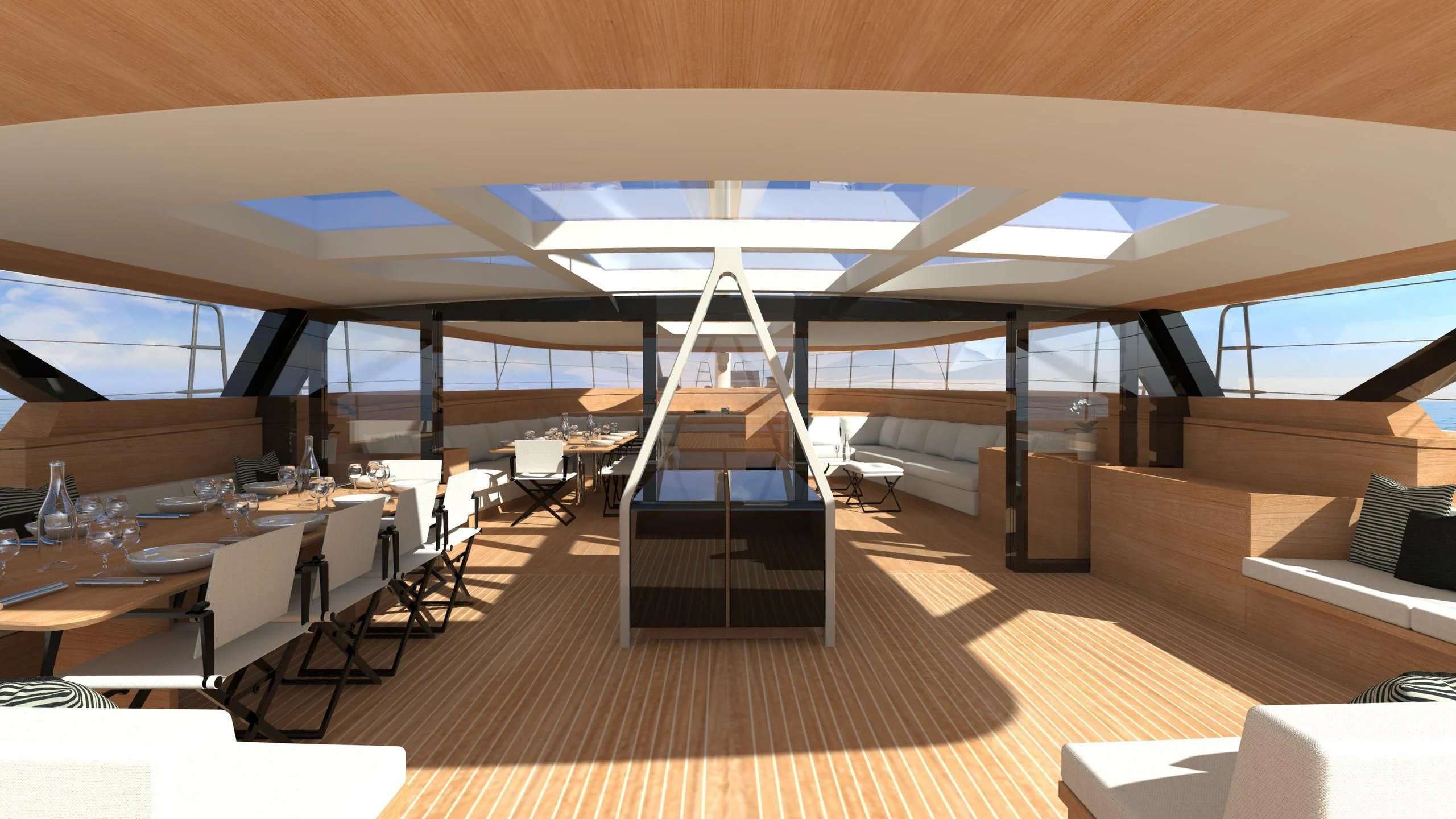 a room with a slide aboard KAURIS IV Yacht for Sale