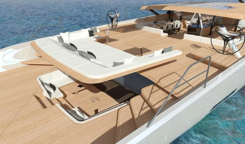 a boat on the water aboard KAURIS IV Yacht for Sale