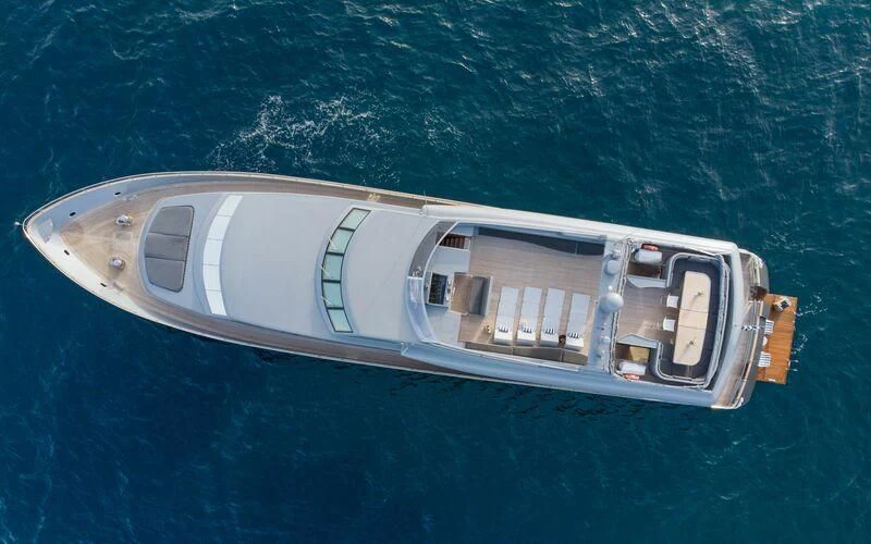 a boat in the water aboard SATORI Yacht for Sale