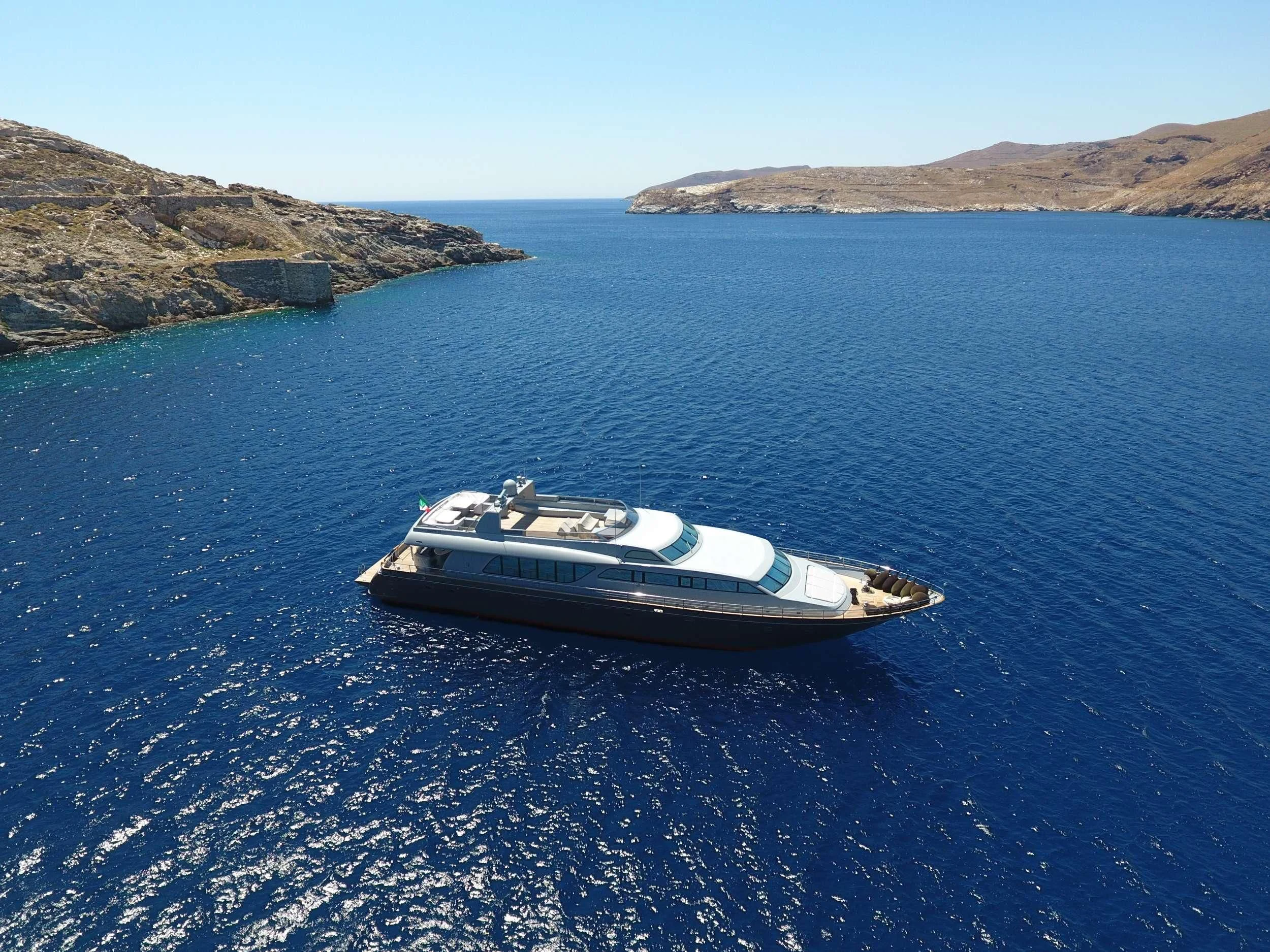 a boat in the water aboard SATORI Yacht for Sale