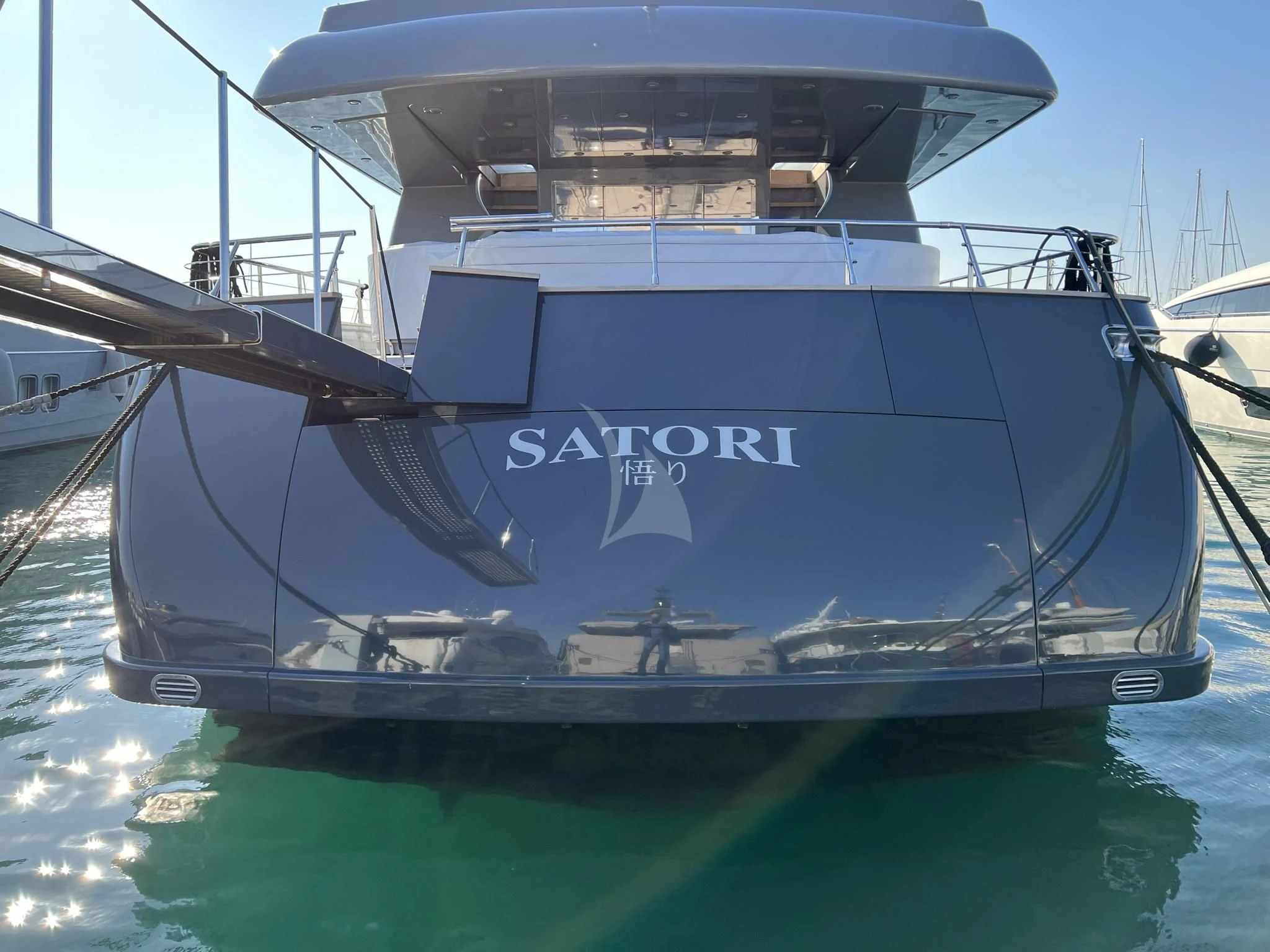 a boat on the water aboard SATORI Yacht for Sale