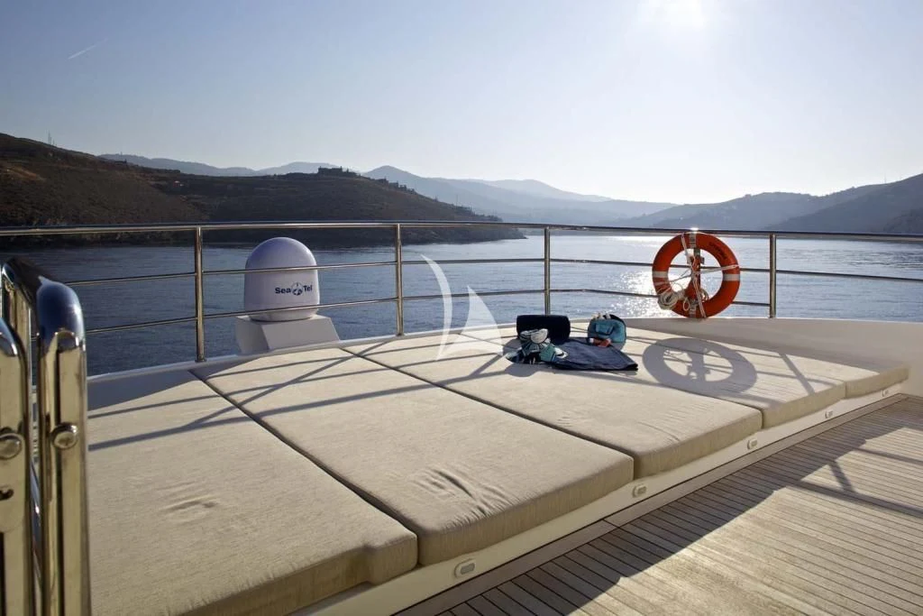 a person driving a go kart on a boardwalk aboard SANJANA Yacht for Sale