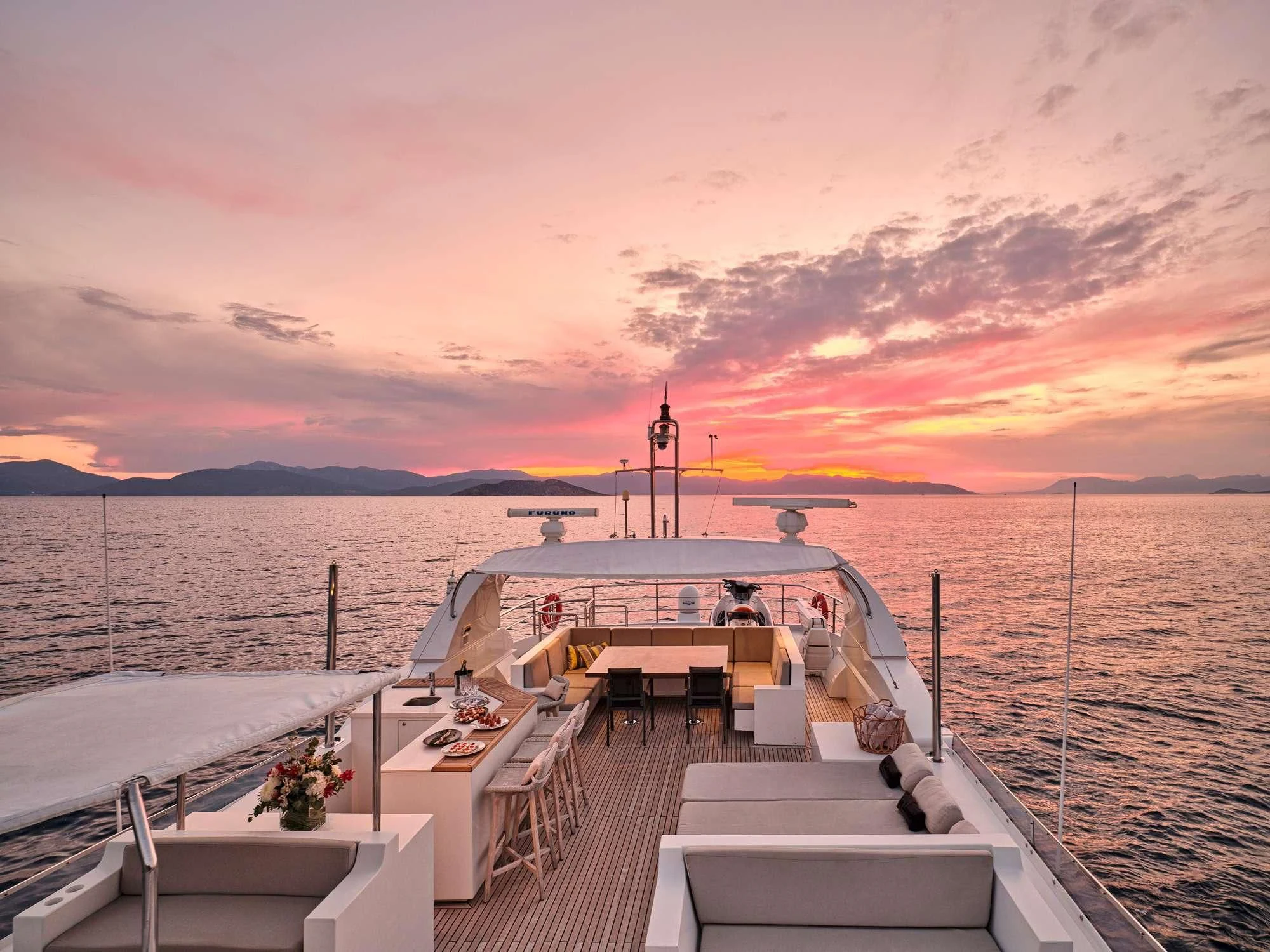 a boat on the water aboard SANJANA Yacht for Sale