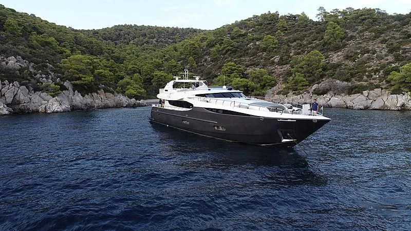 a boat on the water aboard SANJANA Yacht for Sale