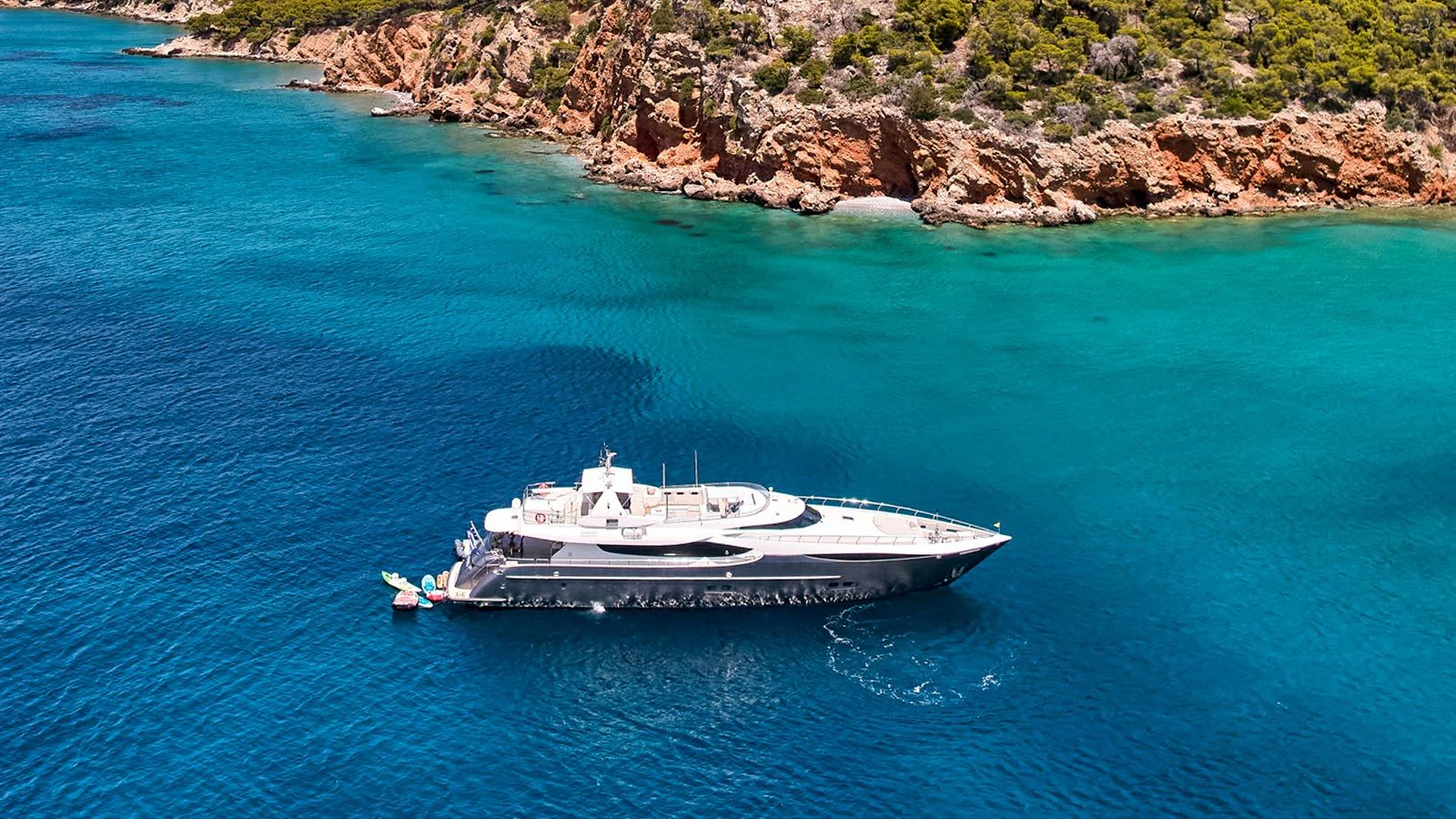 a boat on the water aboard SANJANA Yacht for Sale