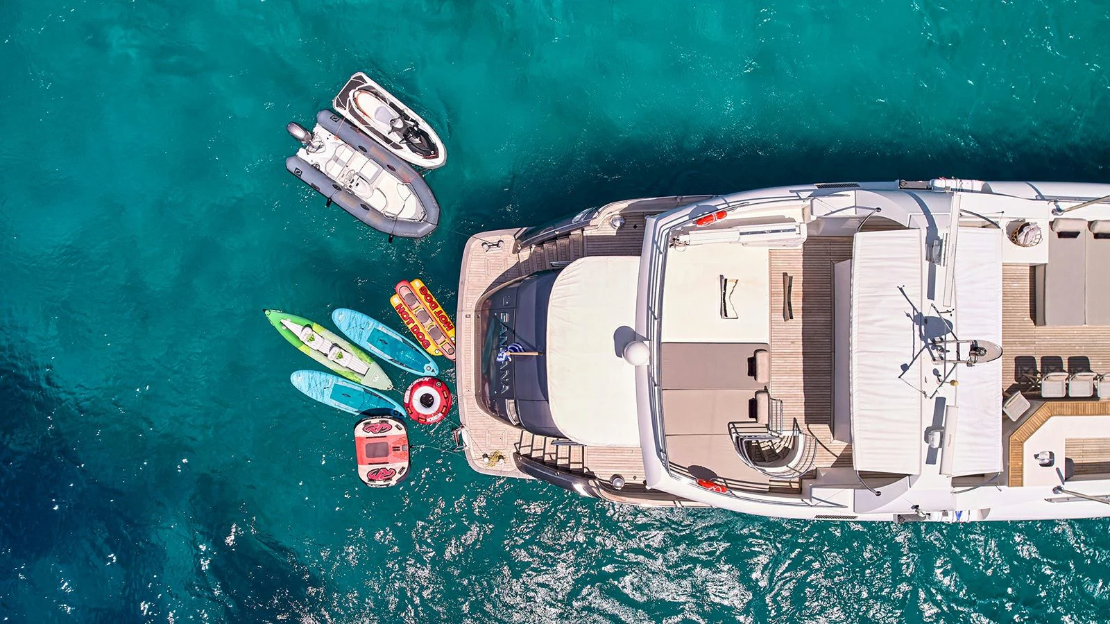 a satellite in space aboard SANJANA Yacht for Sale