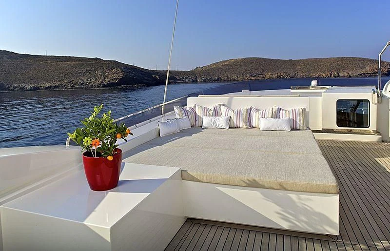a boat on the water aboard SANJANA Yacht for Sale