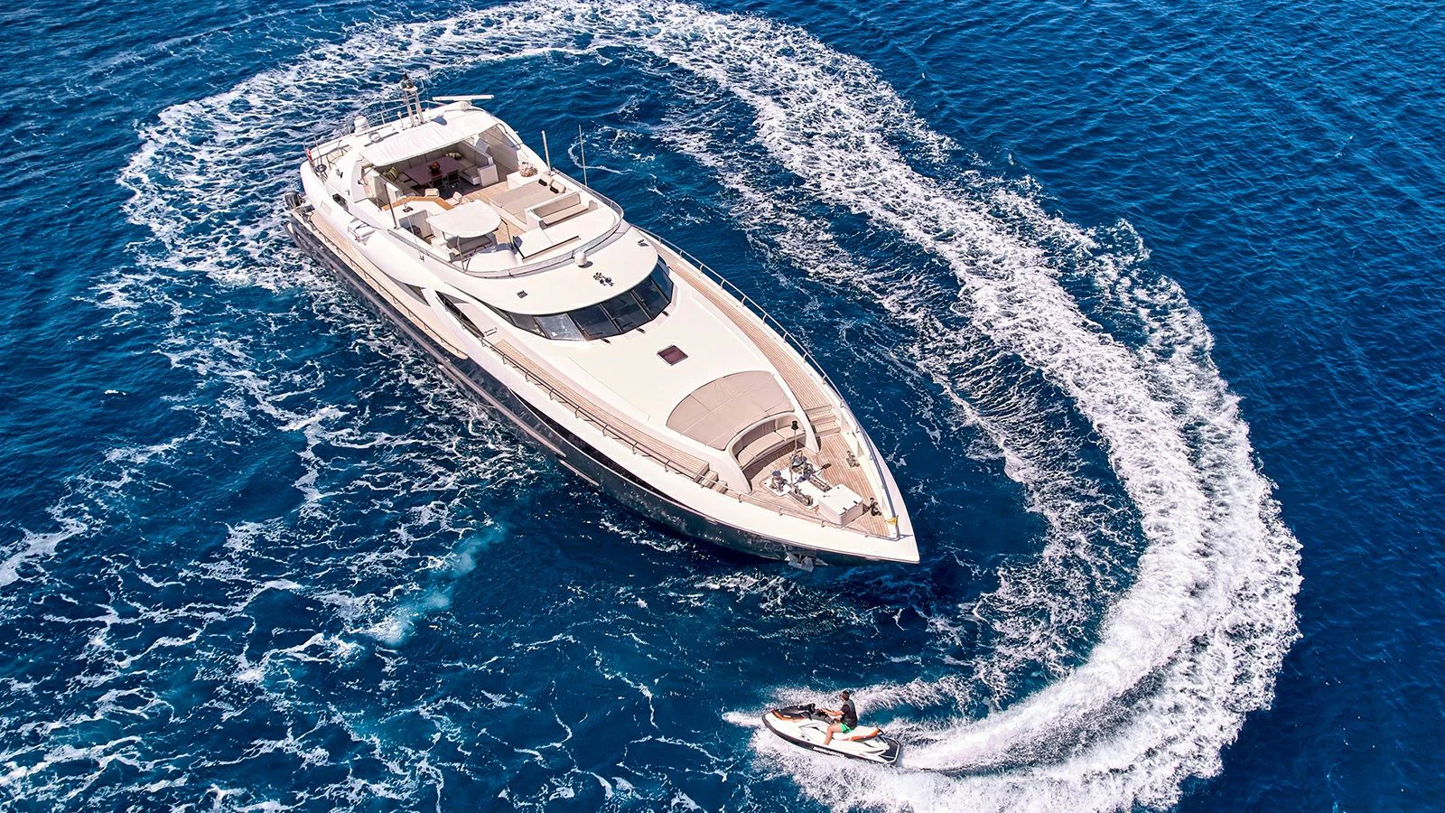 a boat on the water aboard SANJANA Yacht for Sale