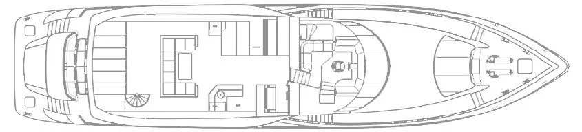 a black and white drawing aboard SANJANA Yacht for Sale