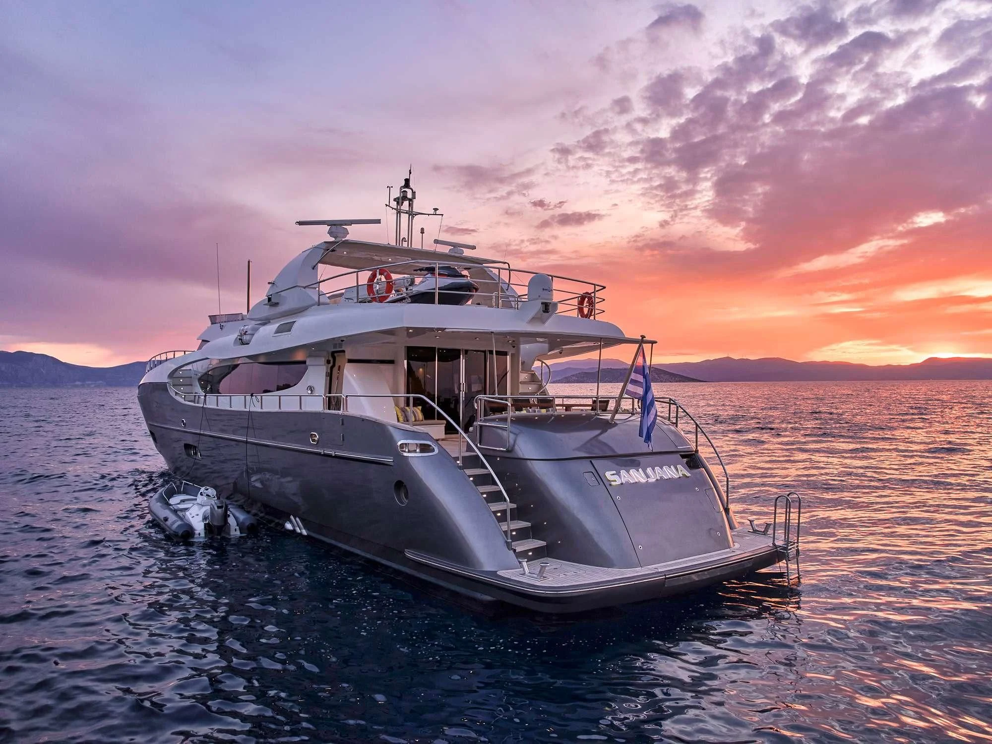 a boat in the water aboard SANJANA Yacht for Sale