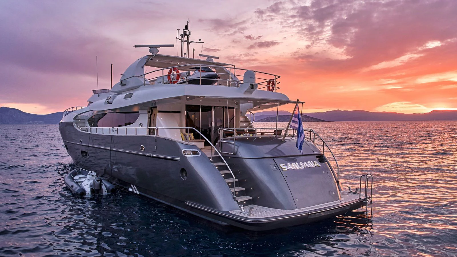 a boat in the water aboard SANJANA Yacht for Sale