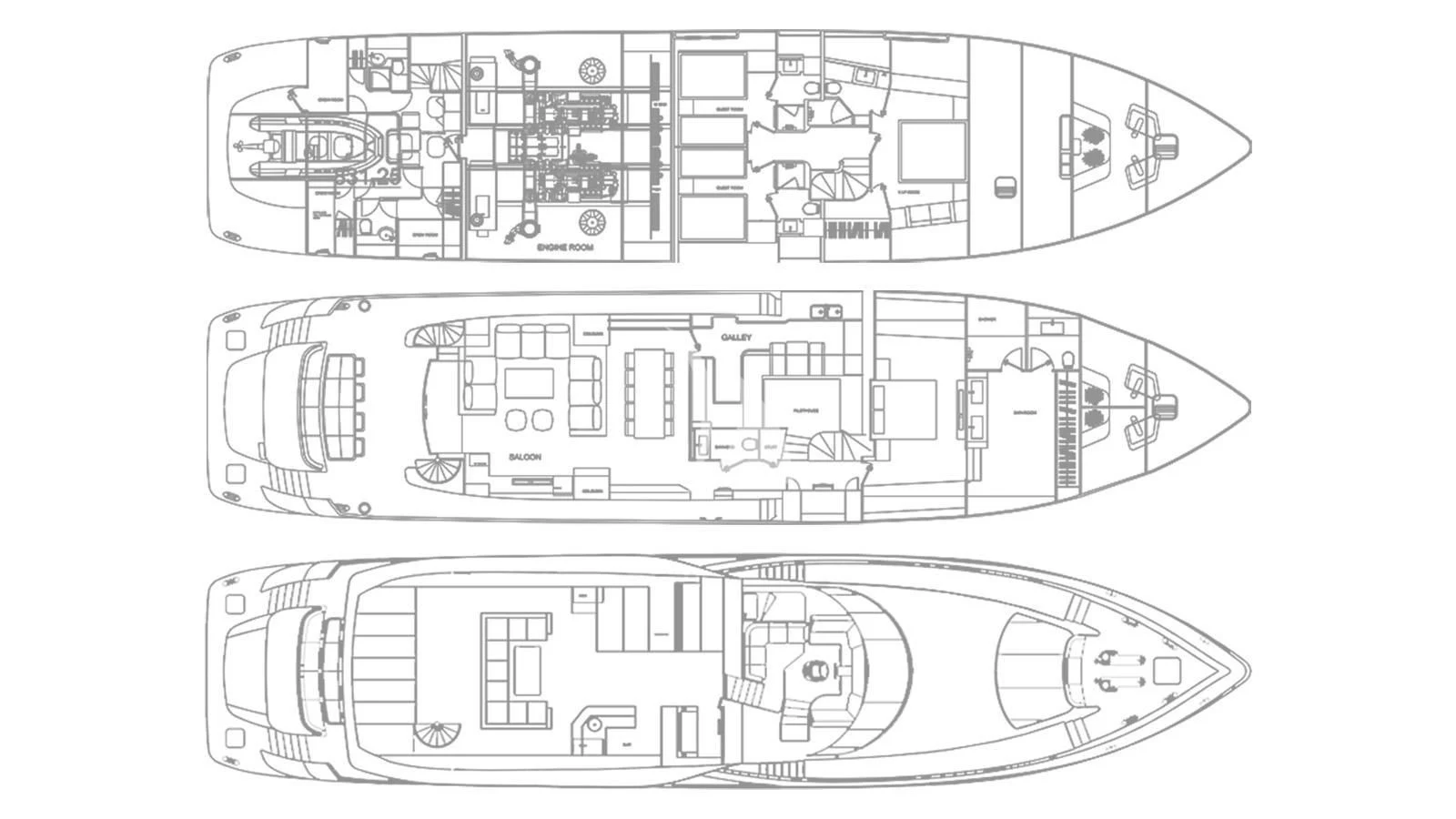 diagram, engineering drawing aboard SANJANA Yacht for Sale