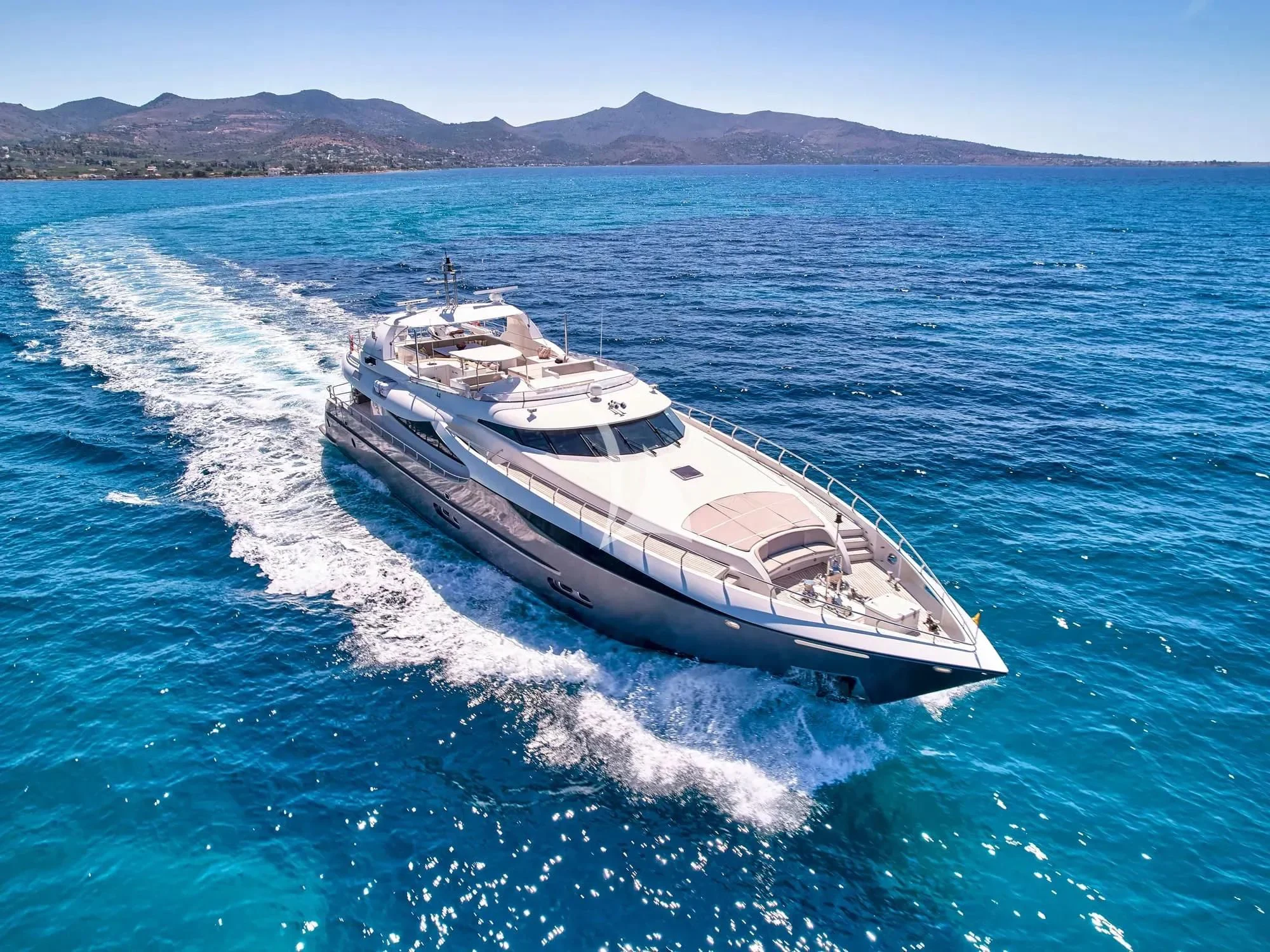 a boat on the water aboard SANJANA Yacht for Sale