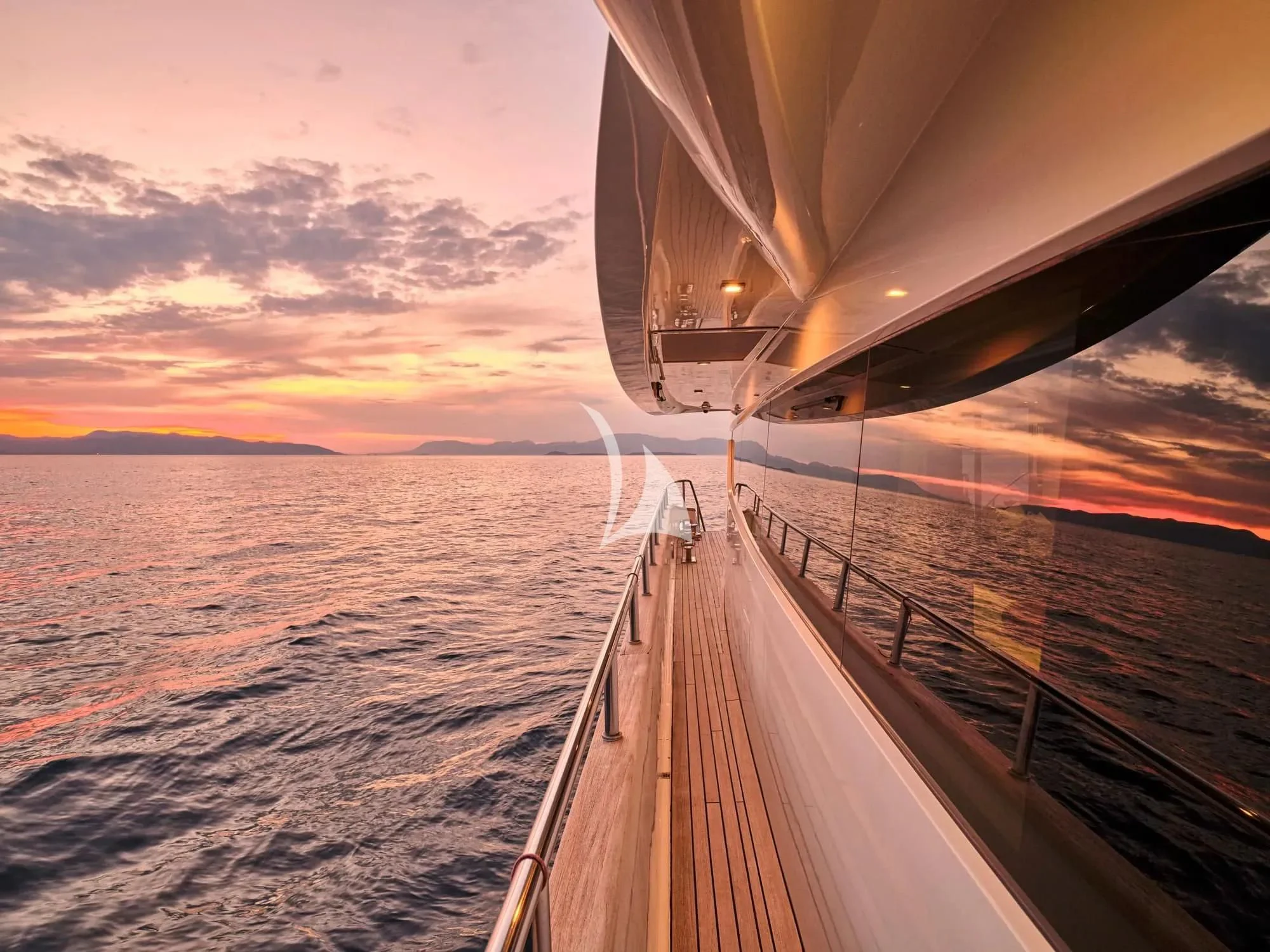 a boat on the water aboard SANJANA Yacht for Sale