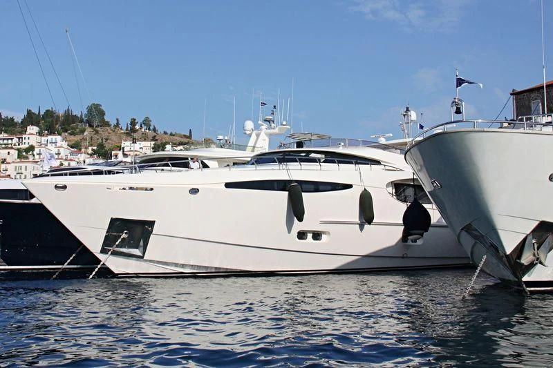 a boat on the water aboard SANJANA Yacht for Sale
