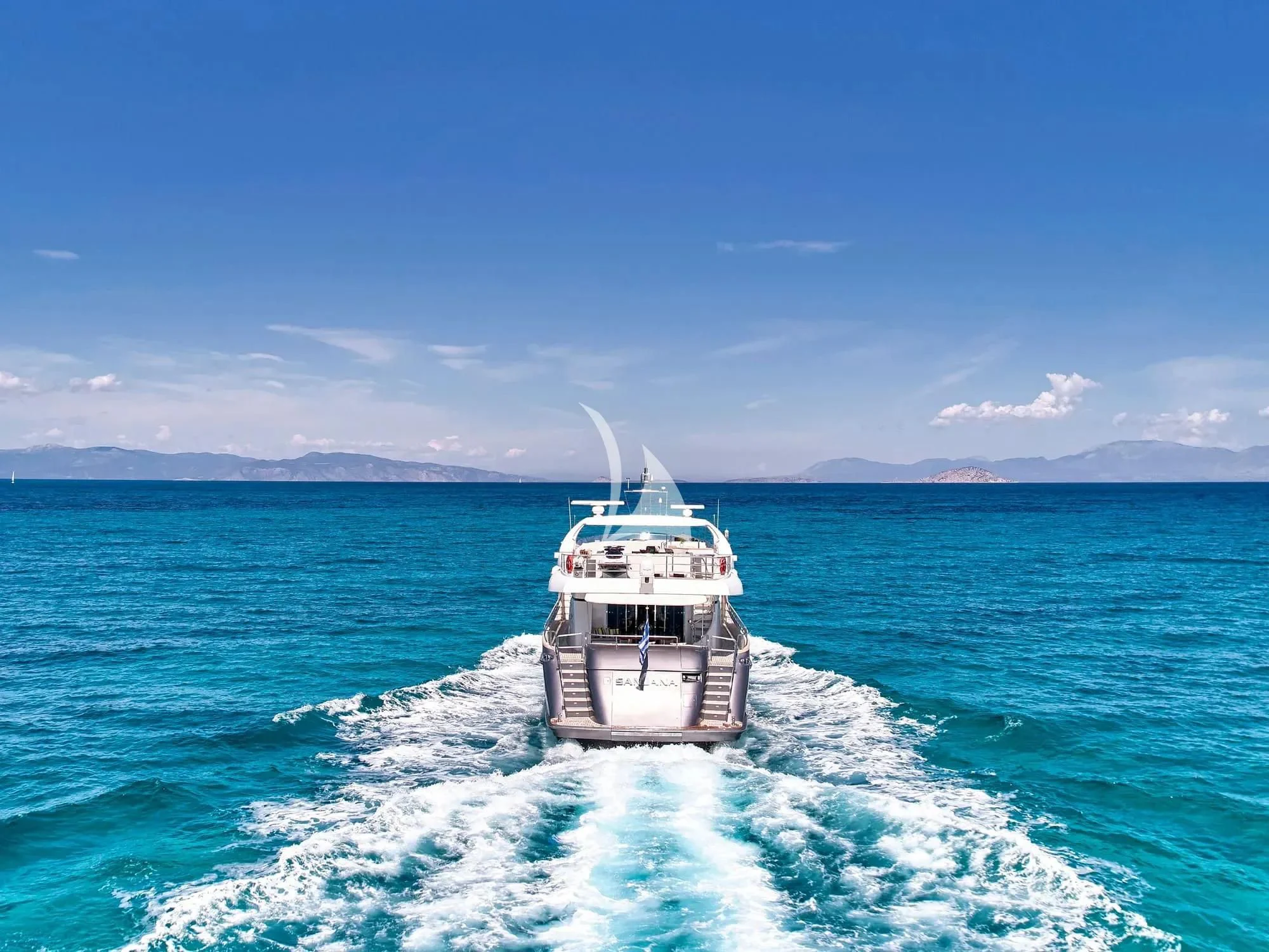 a boat on the water aboard SANJANA Yacht for Sale