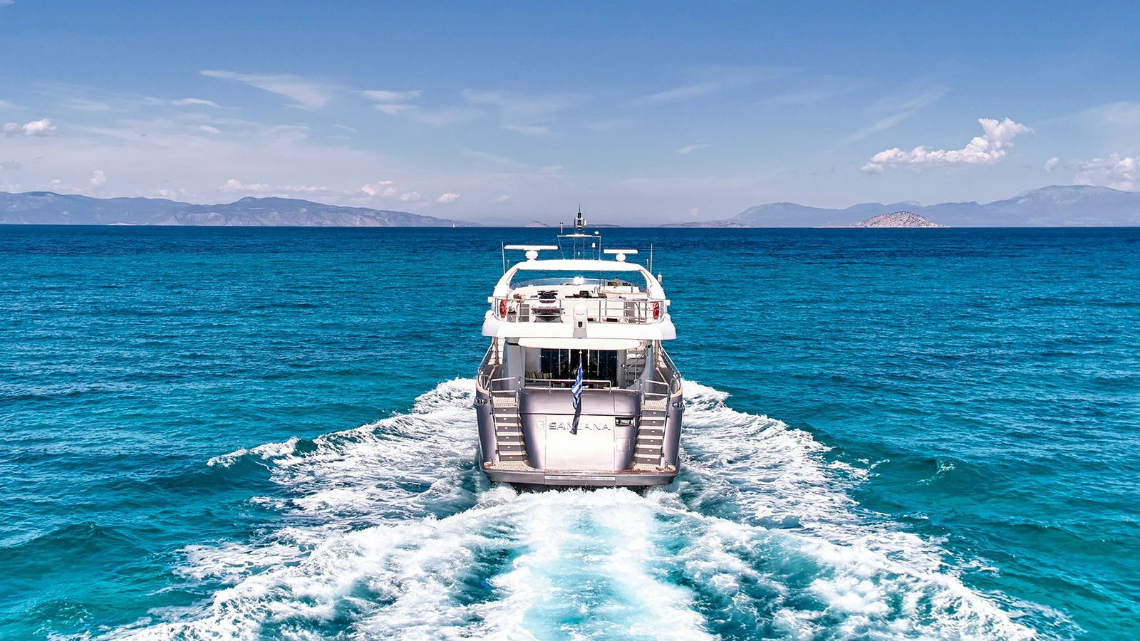 a boat on the water aboard SANJANA Yacht for Sale