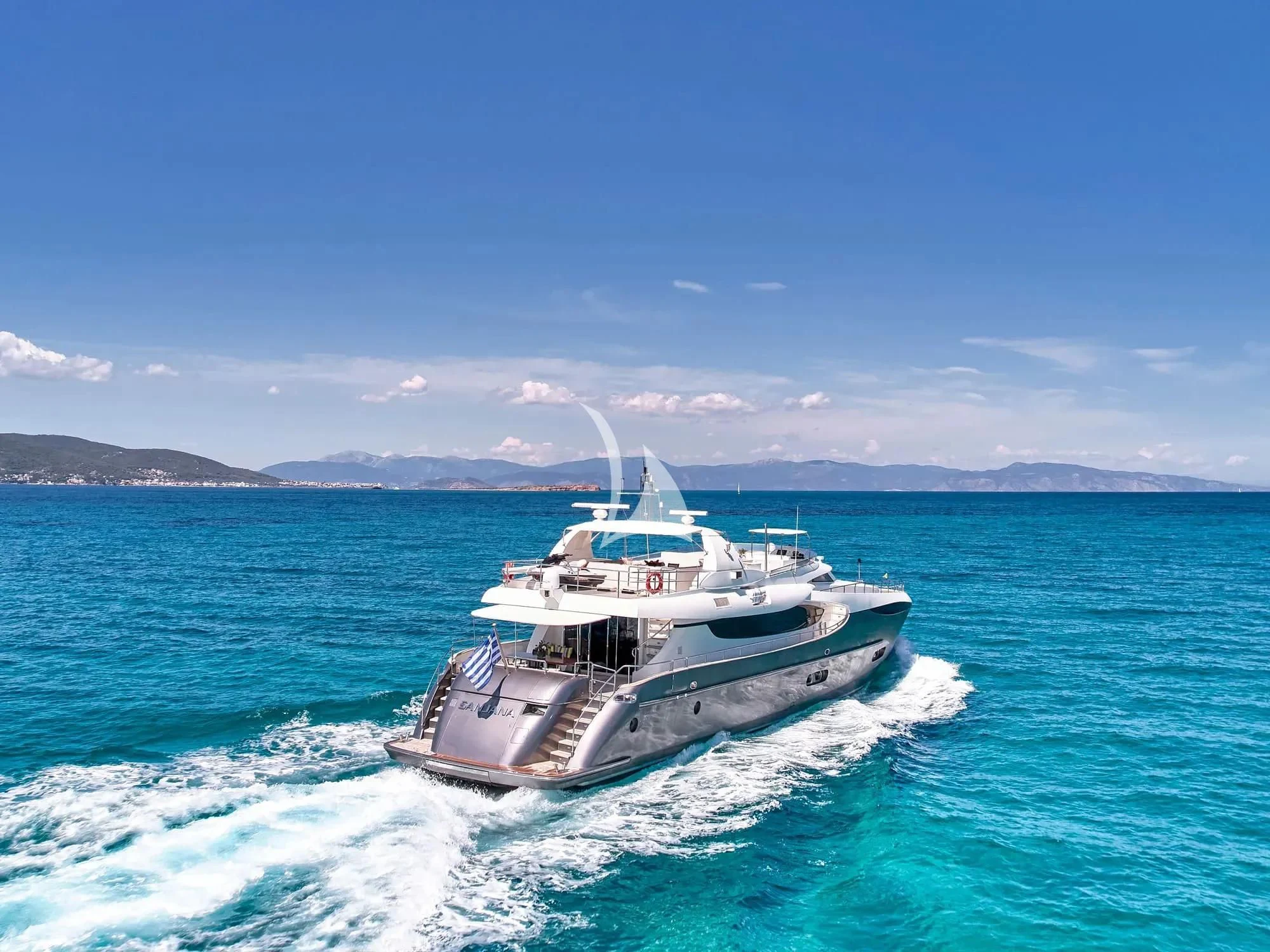 a boat on the water aboard SANJANA Yacht for Sale