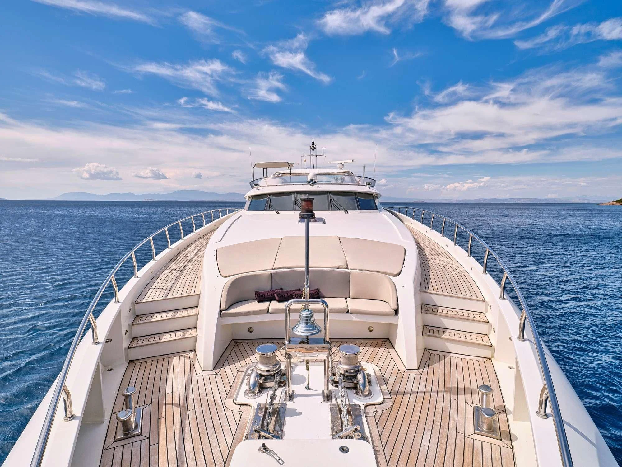 a boat on the water aboard SANJANA Yacht for Sale