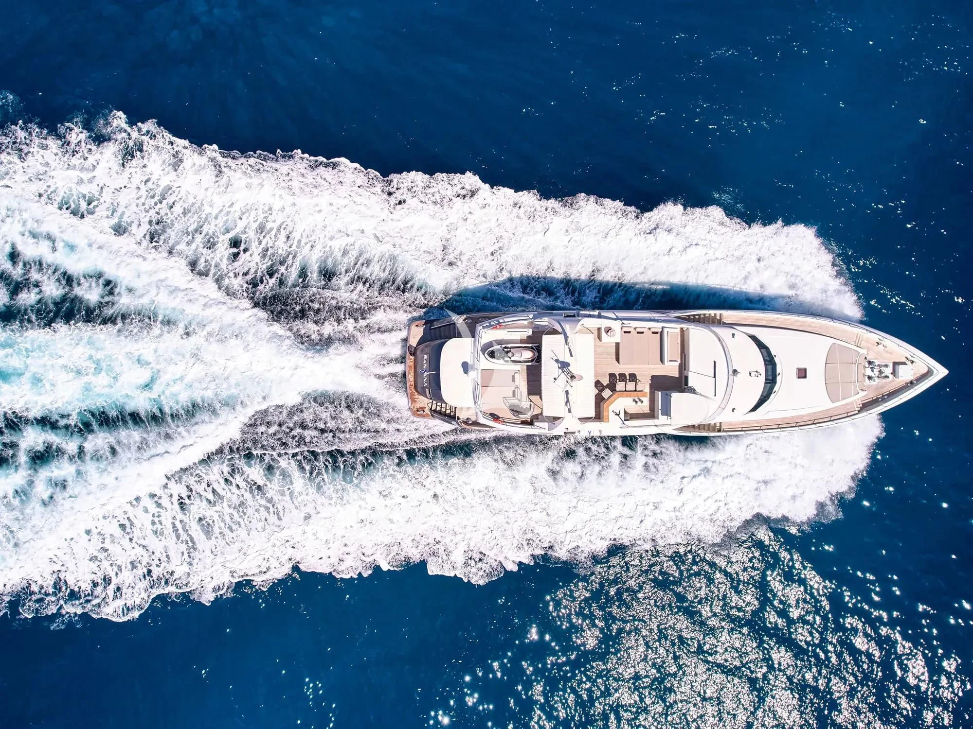 a ship in the water aboard SANJANA Yacht for Sale